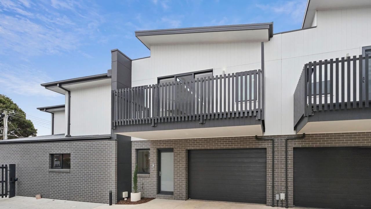 The two-bedroom townhouse at 2/27-29 Marlo St, Hamlyn Heights, is listed with price hopes from $549,000 to $599,000.