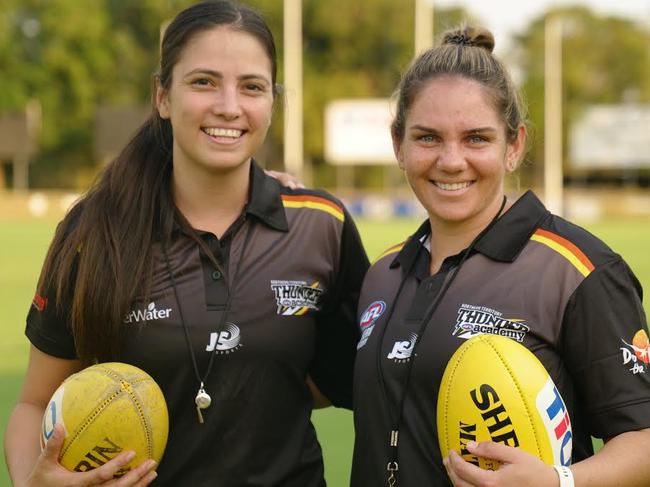Lateesha Jeffrey and Rhiannon Busch Picture AFLNT Media