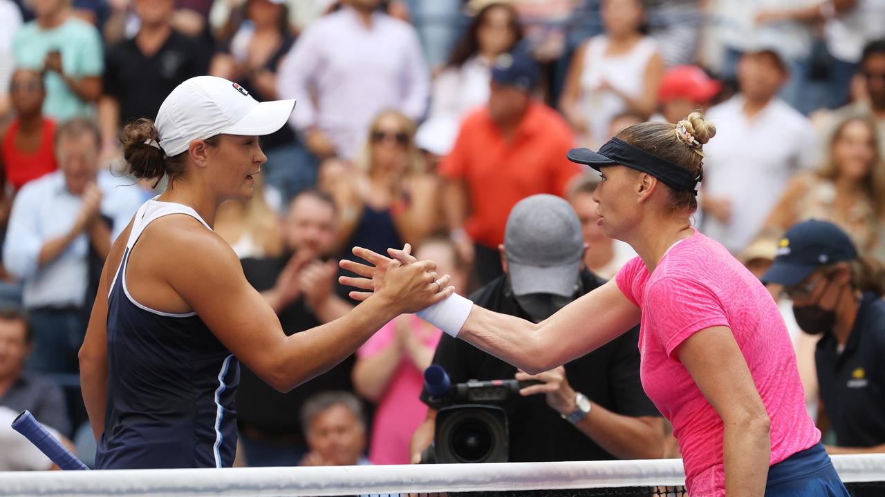 Ash Barty after her first-round win.