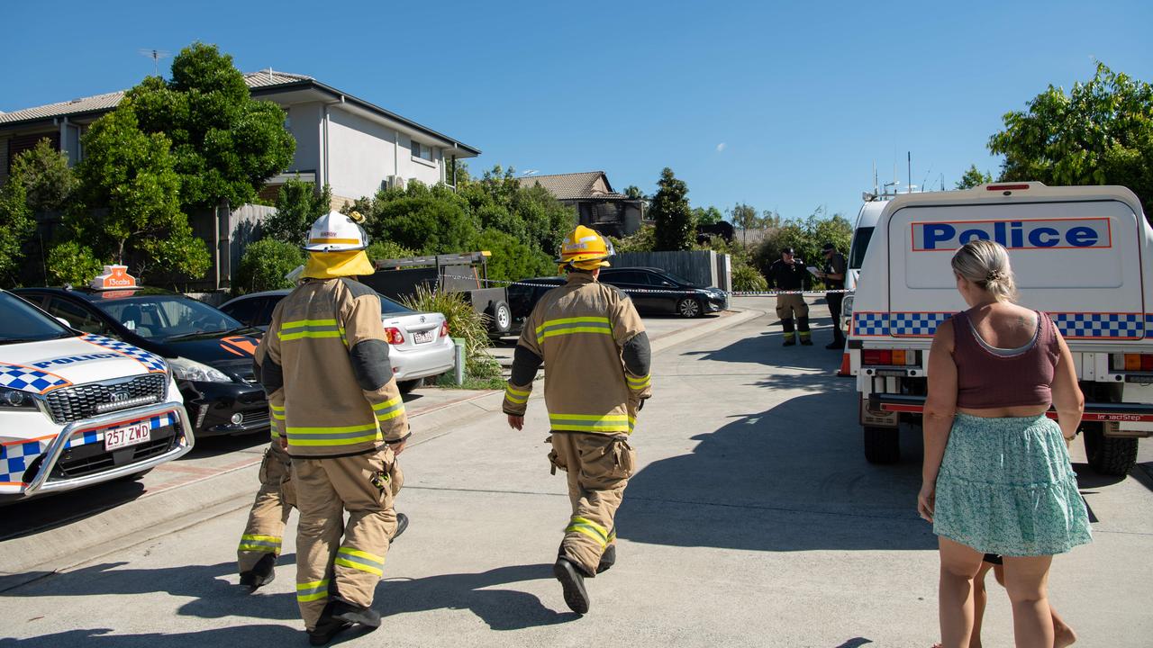 Firefighters at the scene. Picture: Brad Fleet