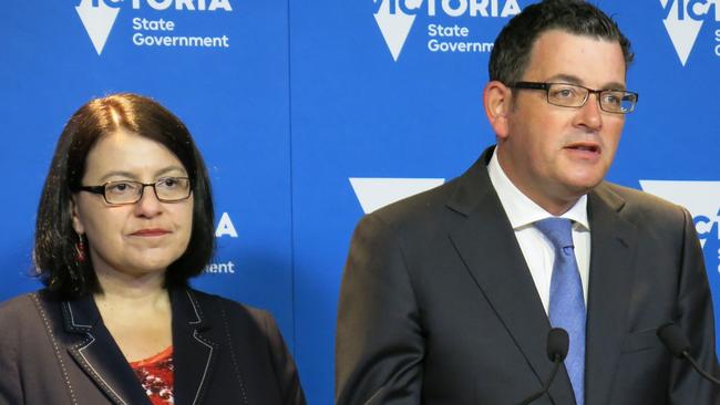 Victorian Premier Daniel Andrews and Youth Affairs Minister Jenny Mikakos.