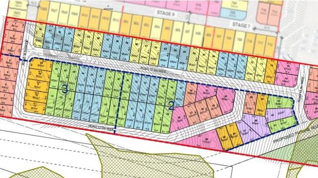 The 90-lot housing subdivision plans. Picture: PMP Urbanists