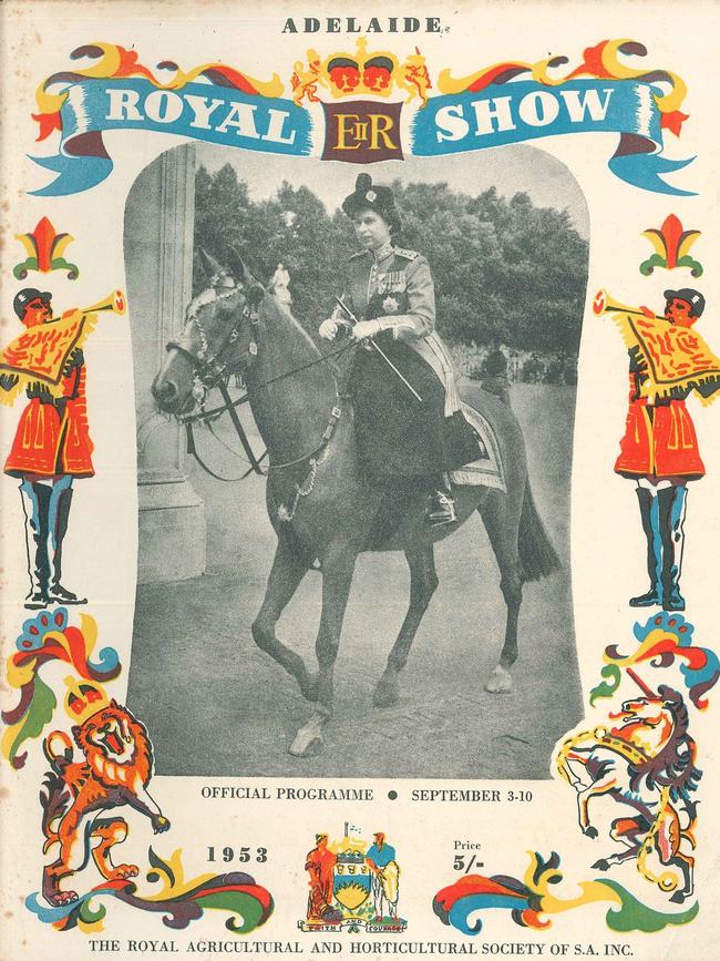 The official program of the 1953 Royal Adelaide Show featuring Her Majesty.