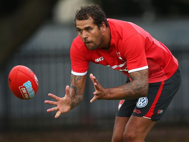 Lance Franklin returned to Swans training in December after struggling with mental health issues.