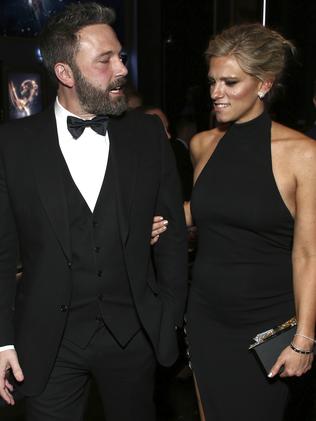 Ben Affleck and SNL producer girlfriend, Lindsay Shookus. Picture: Splash