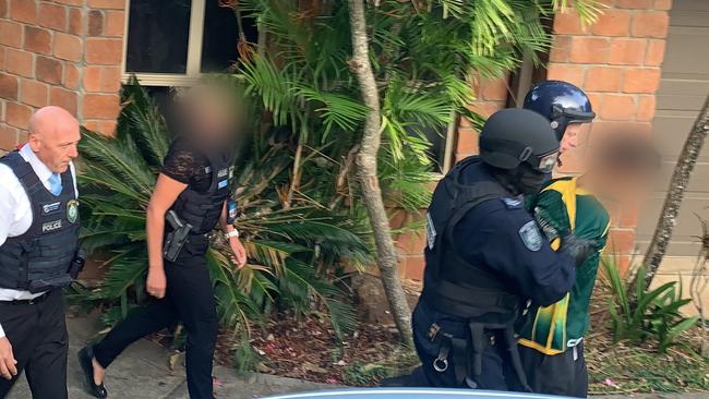 Police executed a search warrant at a home in Tweed Heads West and arrested an 18-year-old man, who was charged with murder following a fatal brawl at Ballina last month.