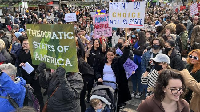 The crowds filled the streets. Picture: Chantelle Francis/ news.com.au