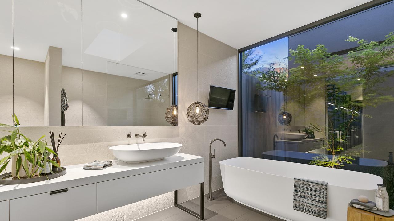 Internal courtyards are a feature of the bathrooms.