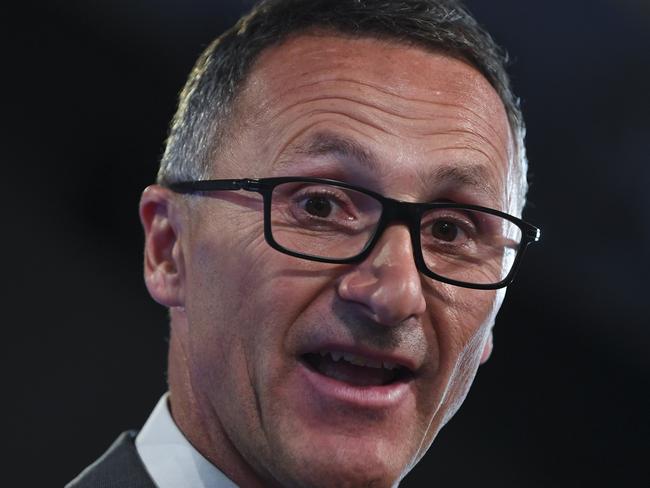 Australian Greens leader Richard Di Natale during his address to the National Press Club in Canberra, Wednesday, April 4, 2018.(AAP Image/Lukas Coch) NO ARCHIVING