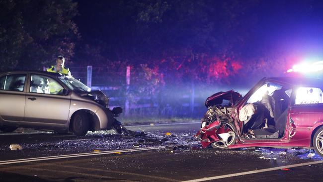 The scene on Richmond Road, near Llandilo Road, at Berkshire Park on Sunday morning.