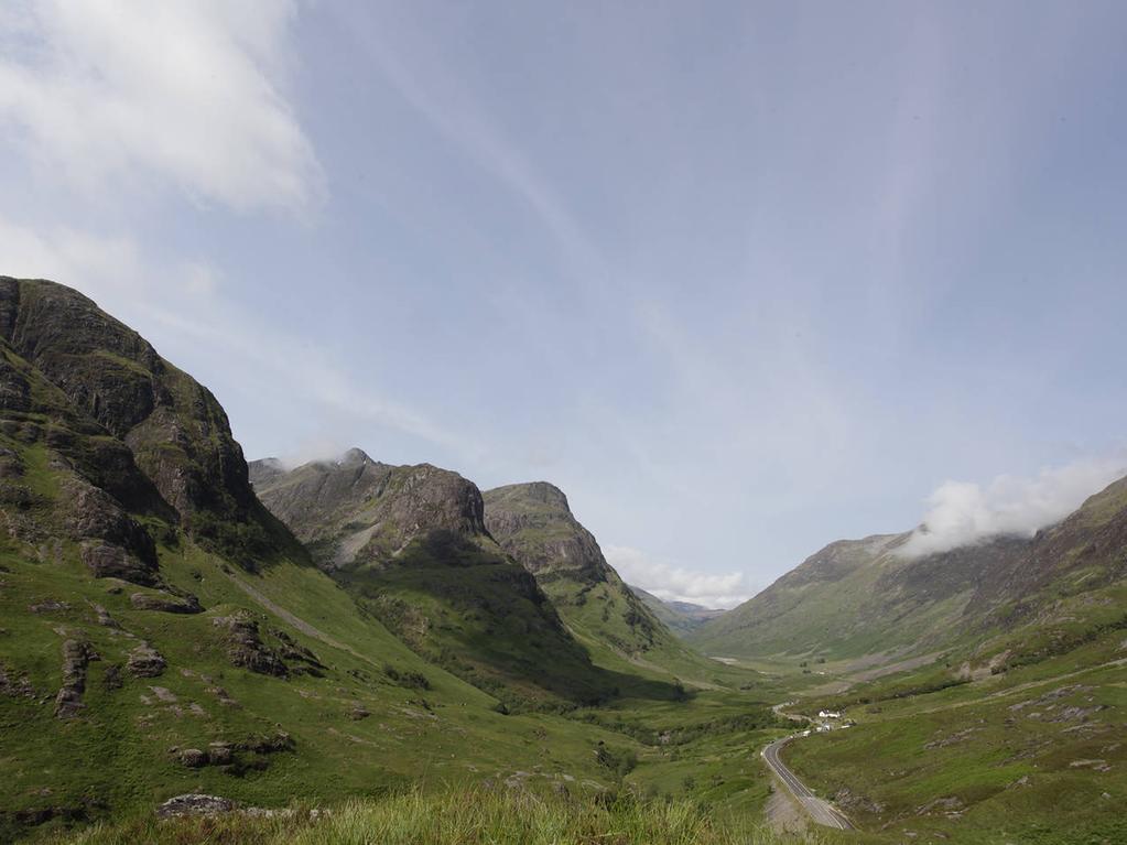 The glen of Glencoe was the heart of Clan MacDonald. After being late to swear allegiance to an English king, the hamlets of this rural valley were massacred. Picture: NTS