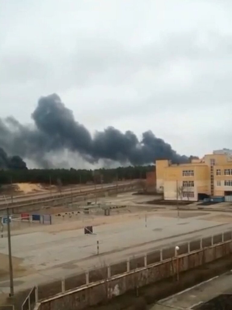 Enerhodar Mayor Dmytro Orlov posted video of bombing near nuclear power plant. Picture: Dmytro Orlov