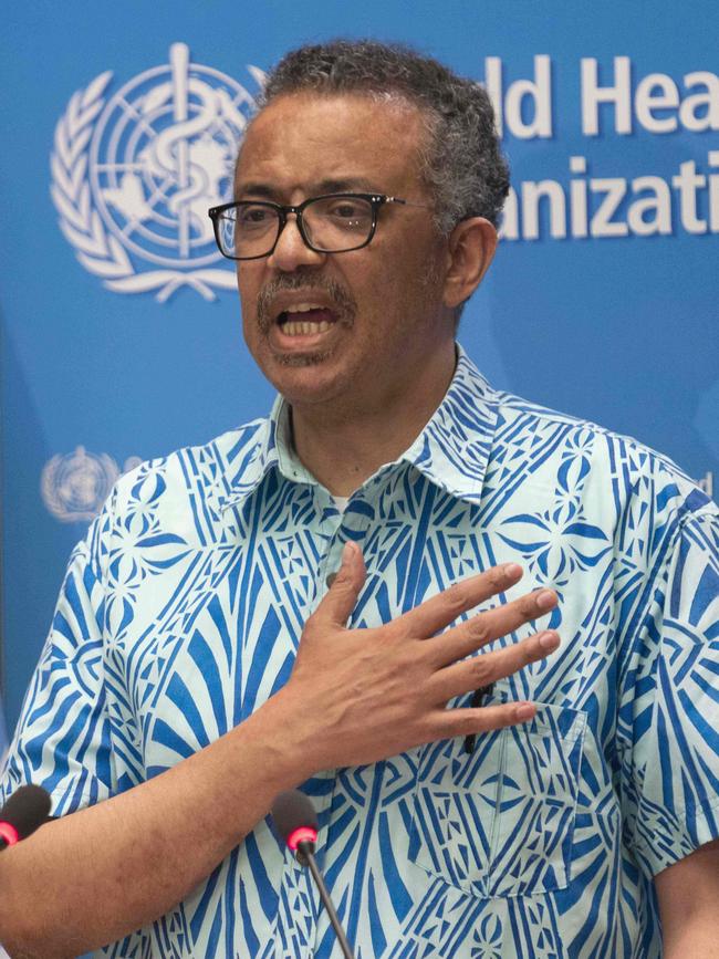 World Health Organisation director-general Tedros Adhanom Ghebreyesus. Picture: AFP