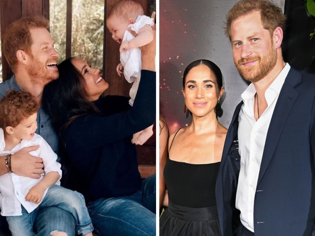 Harry and meghan have made a subtle change to their children's surnames. Picture: