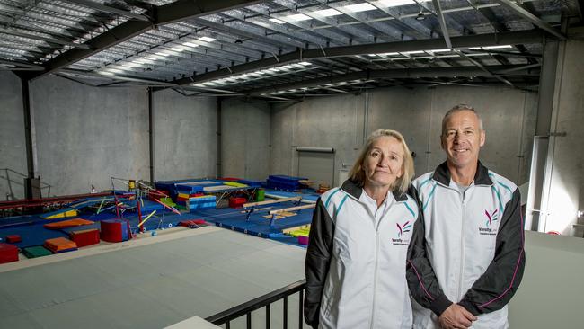 Gillian Needham and Paul Needham from Varsity Lakes Trampoline and Gymnastics. Picture: Jerad Williams