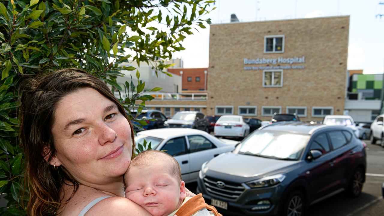 Gladstone mum Tiffany Lawrence had baby Leo in Bundaberg due to the bypass at Gladstone hospital.