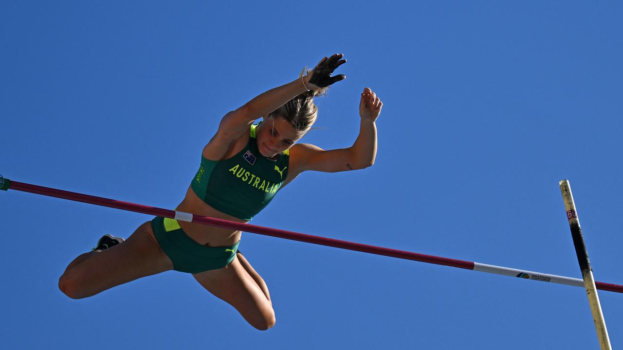 Australia's Nina Kennedy won gold in the women's pole vault