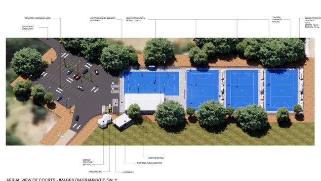 Plans for development at the Freds Pass Sport and Recreation Reserve, which the federal government has pledged $10m toward.