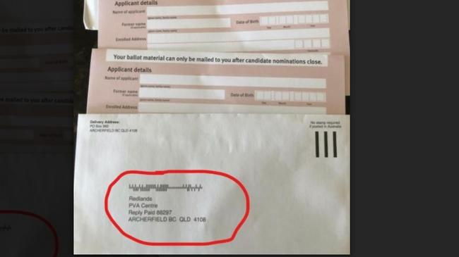 The LNP has sent out self-addresses envelopes for people to apply for a postal ballot.