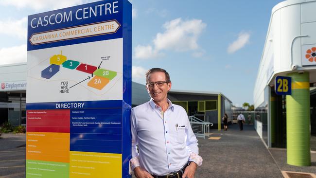 The owner of a commercial building, with NT government as tenants, has benefited from the Property Stimulus Scheme spending $3.6m on the building – the Cascom Centre. Picture: Che Chorley