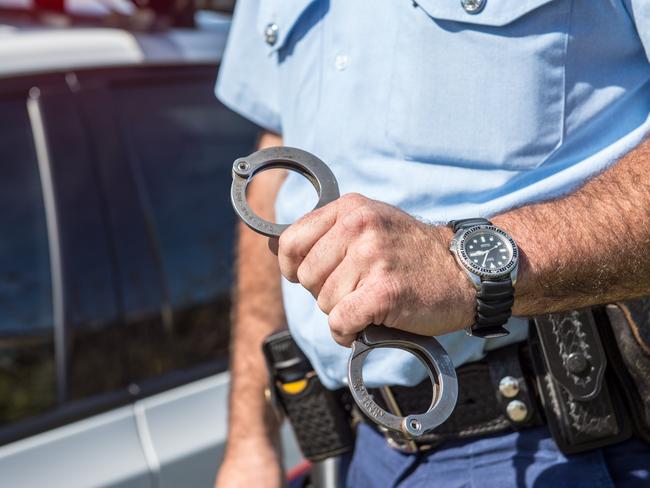 NSW police Handcuffs arrest. 07 October 2016