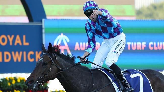 Pride Of Jenni has demolished her rivals with a breathtaking win in the Group 1 Queen Elizabeth Stakes at Randwick. Picture: Getty Images