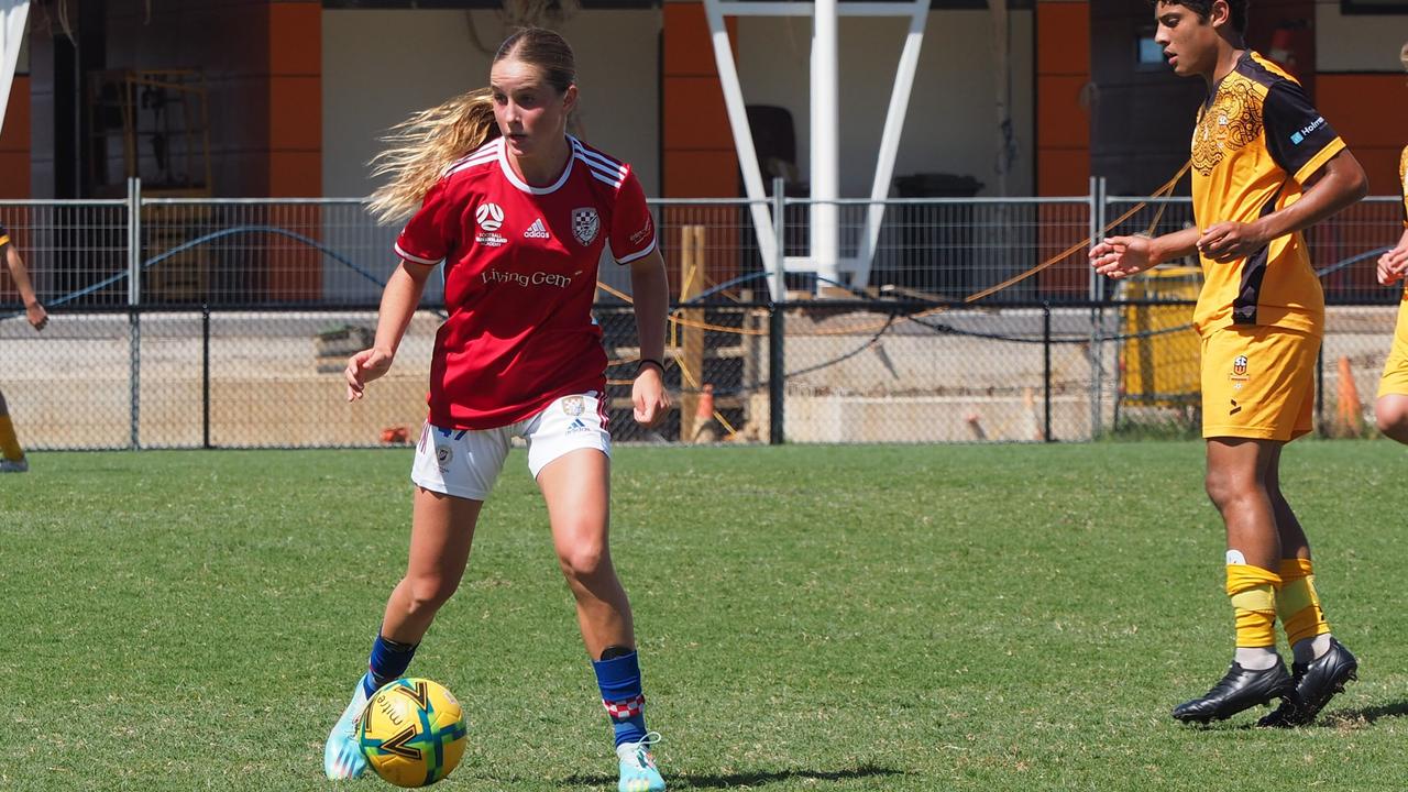 Shelby McMahon in action for the Gold Coast Knights NPL under-15 boys team in 2023. Photo: Supplied