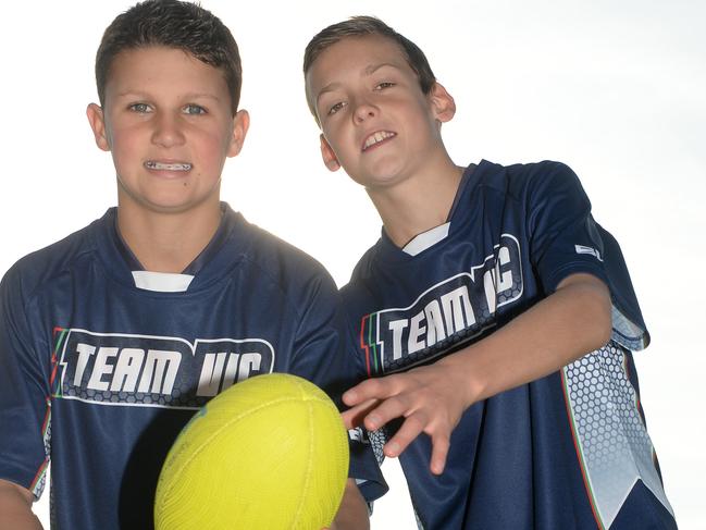 Finn Callaghan and Blake Howes after their Victorian schoolboys selection.