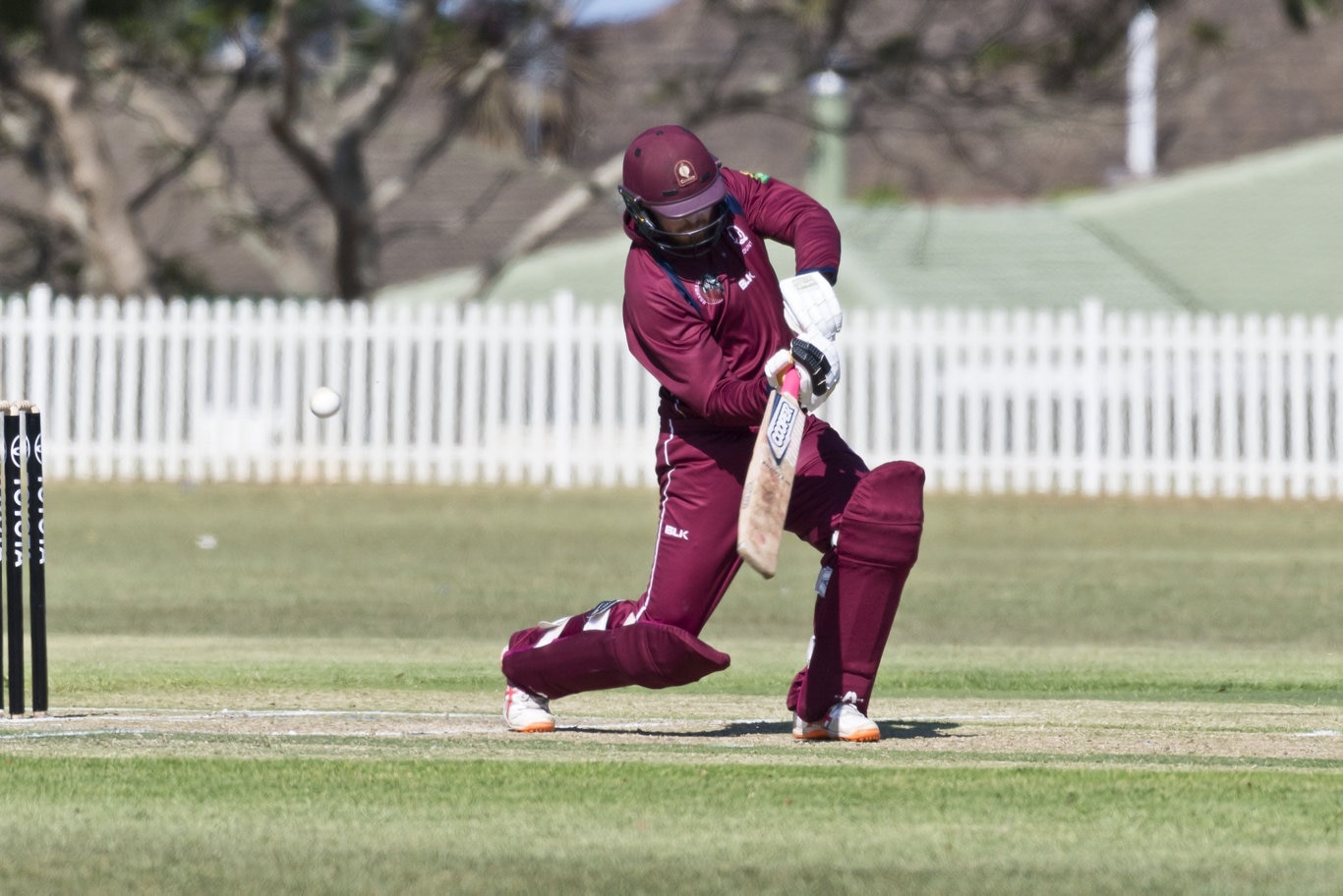 Chris Stanger bats for Queensland against Victoria in Australian Country Cricket Championships round two at Rockville Oval, Friday, January 3, 2020. Picture: Kevin Farmer