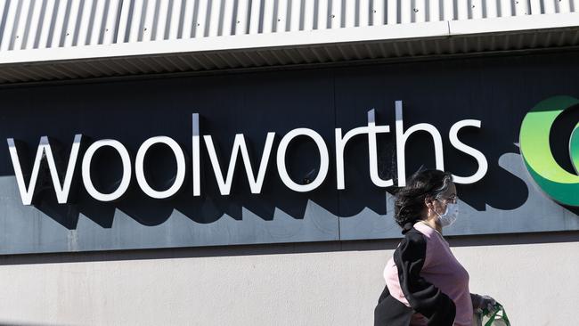 A woman at the Woolworths Metro supermarket in North Strathfield in Sydney. Picture: Brook Mitchell/Getty Image