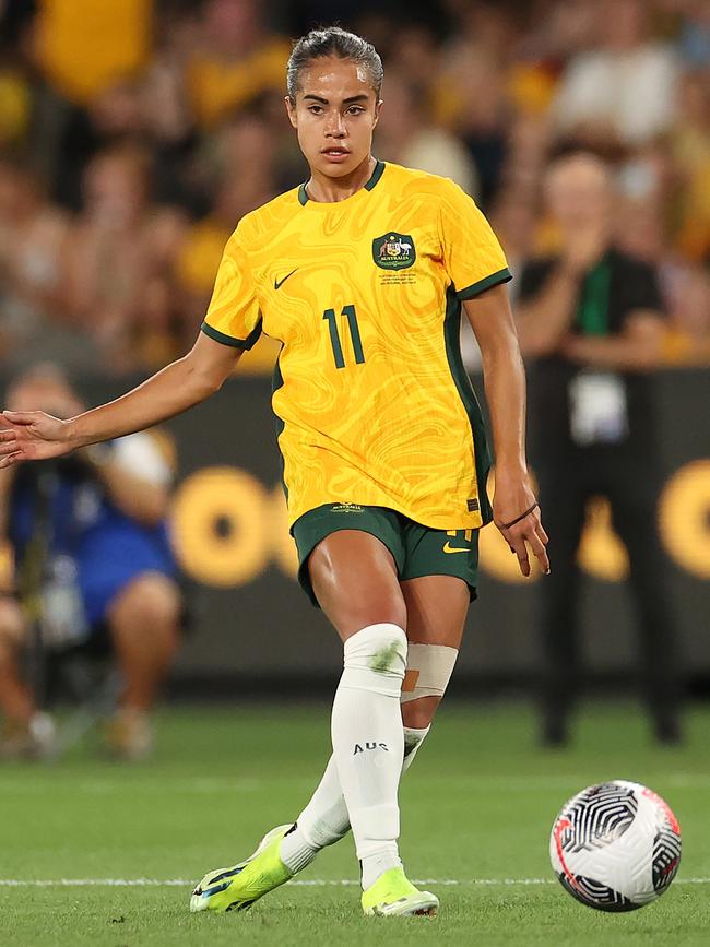 The profile of players like Mary Fowler is set to ensure that Football Australia’s finances will cope with any Kerr fallout. Picture: Kelly Defina/Getty Images