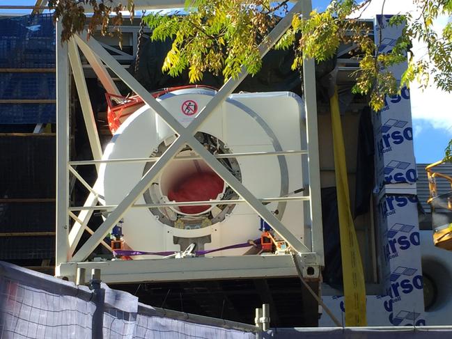 MRI machine being delivered to Mt Druitt Hospital as part of its expansion. Picture: WSLHD