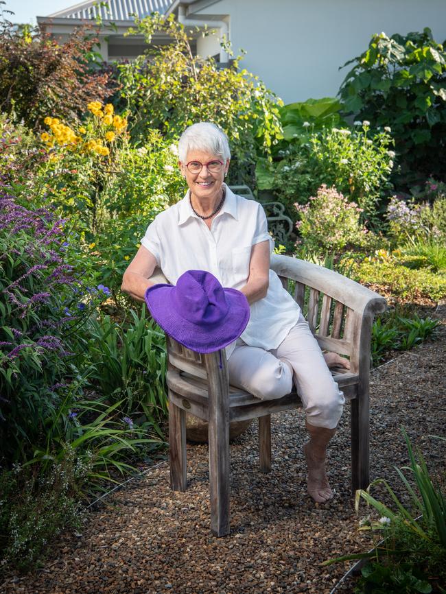 Barbara Wickes in her Monet-style garden at Halcyon, Buderim. Picture: Brad Fleet