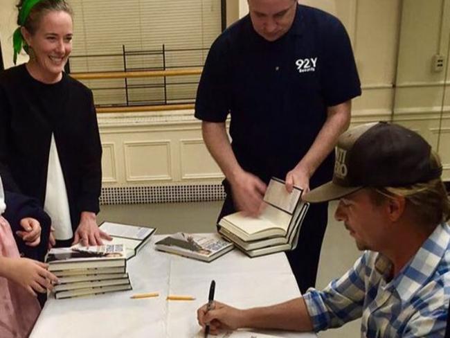 David Spade shares a picture of Kate Spade at his book signing. Picture: Twitter