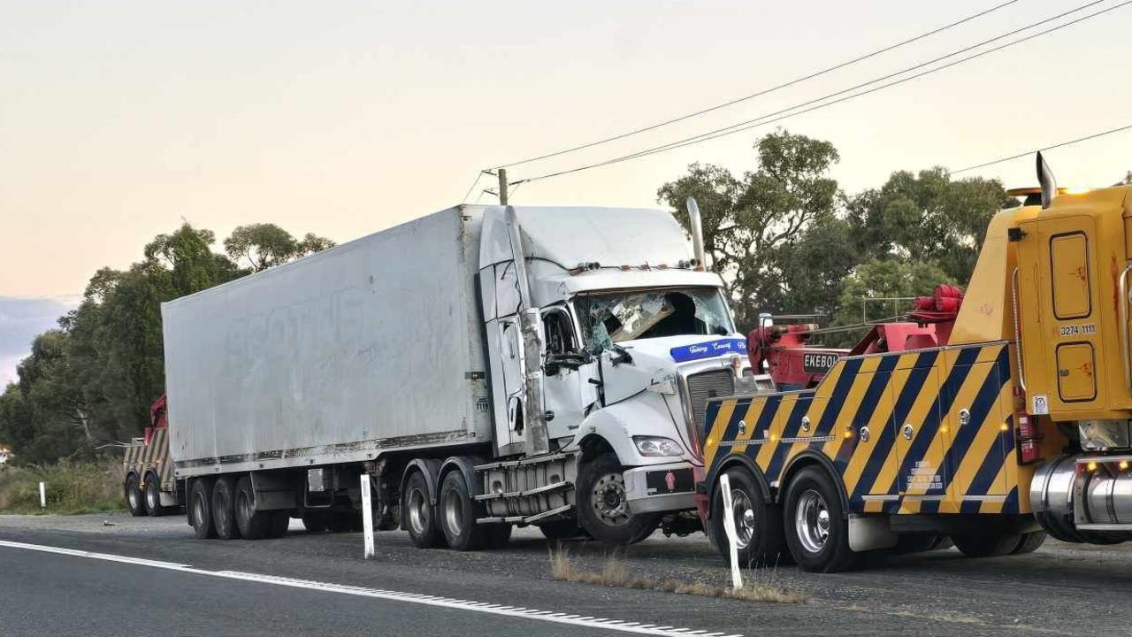 A road user captured the aftermath of a B-double that rolled on the roundabout of New England Highway and Stanthorpe Connection Road in early hours of May 27, 2024. Photo: Supplied.