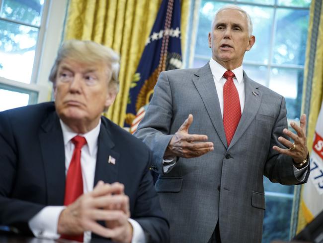 A spokesman for US Vice President Mike Pence has denied that he might be the official who wrote the op-ed. Picture: Mandel Ngan/AFP