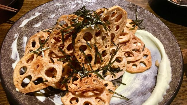 Crisp lotus roots at Mimasu. Photos: Dianne Mattsson