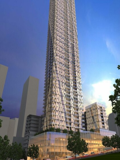 Artist impressions of 2 O’Connell St, Parramatta, which could become the tallest residential tower in Western Sydney.