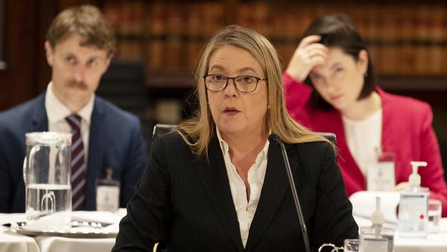 Jenny West, a former deputy secretary with Investment NSW, gives evidence before a NSW parliamentary committee in Sydney on Monday. Picture: NCA NewsWire / Nikki Short