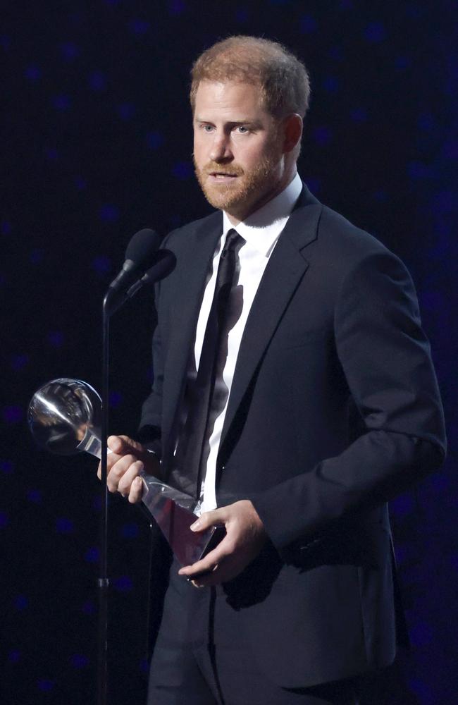 Prince Harry sparked controversy after he chose to accept the Pat Tillman Award. Picture: Frazer Harrison/Getty Images