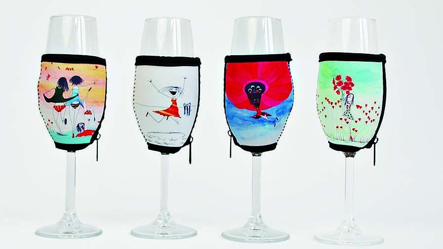 Wine glass cooler holder hot sale