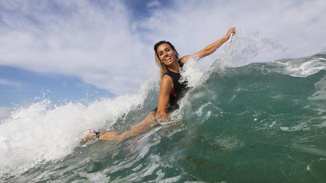 Australian surfer Sally Fitzgibbons is mixing her love with surfing with business. Picture: Brett Costello