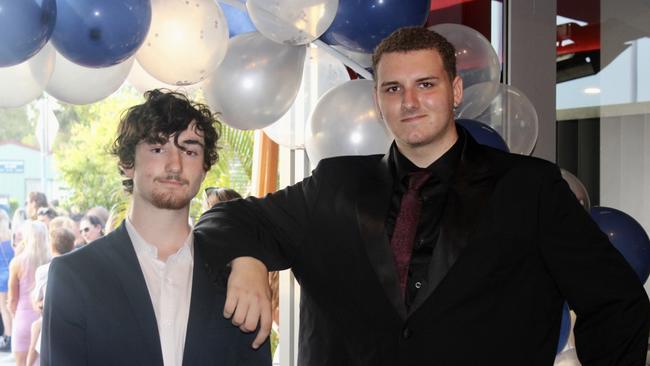 Aiden Keegan and Jessy-James Howard at the Beerwah State High School formal 2023.