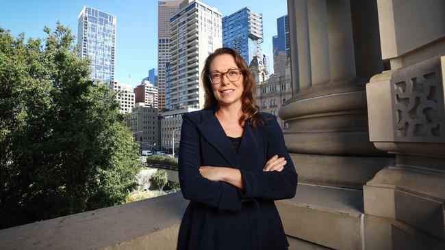 Victorian Treasurer Jaclyn Symes has been called on to drastically reduce investment in capital projects and cut spending. Picture: David Caird