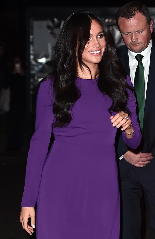 Meghan was all smiles at her first appearance in public after the airing of a controversial documentary. Picture: Getty Images