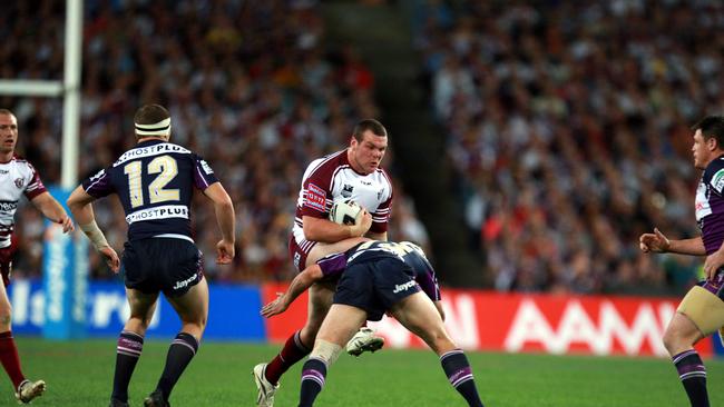 Jason King on the charge during the 2007 Grand Final.