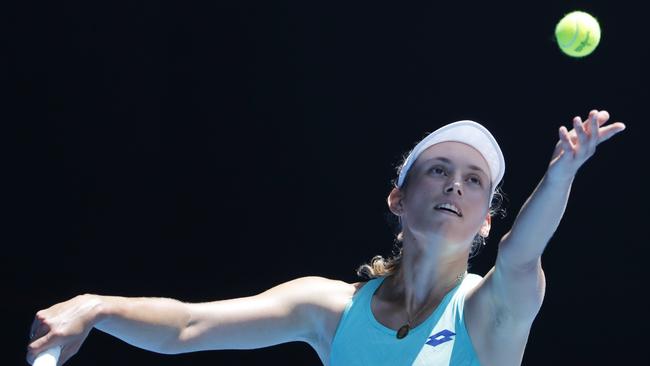 Elise Mertens in action. Picture: AAP