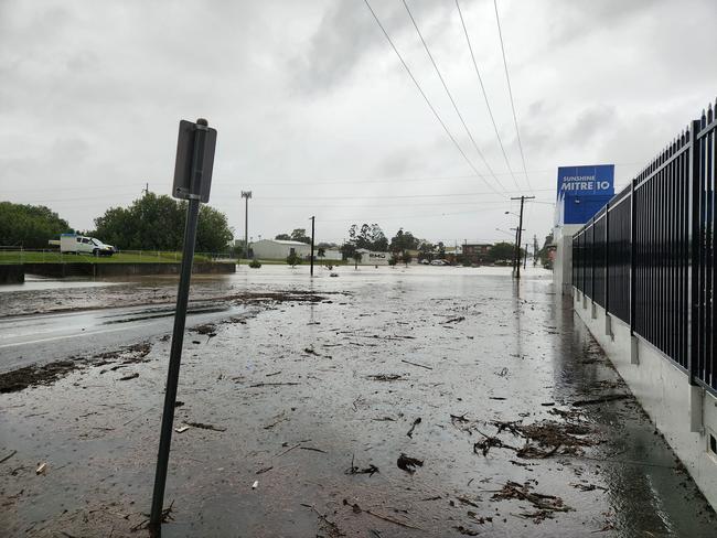 Targo St in East Bundaberg copped a drenching of more than 100mm overnight. Picture: Lexie Vowles.