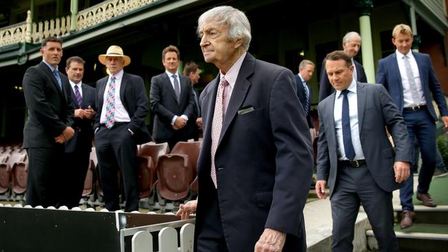 Richie Benaud and the commentary team at the Sydney Cricket Ground to officially launch Channel NineÕs sizzling summer of cricket.Picture Gregg Porteous