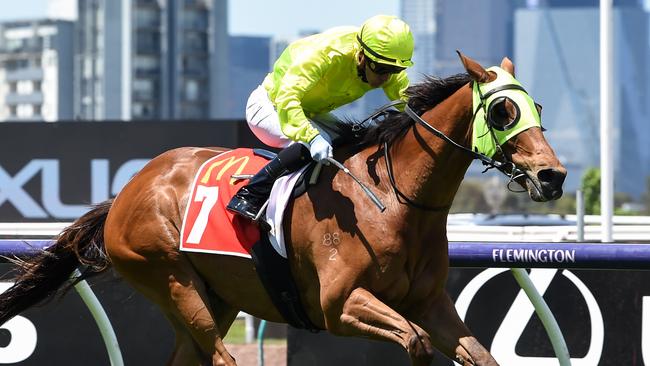 Sin To Win will be chasing back-to-back wins on Saturday in the Sandown Cup. Picture: Getty Images